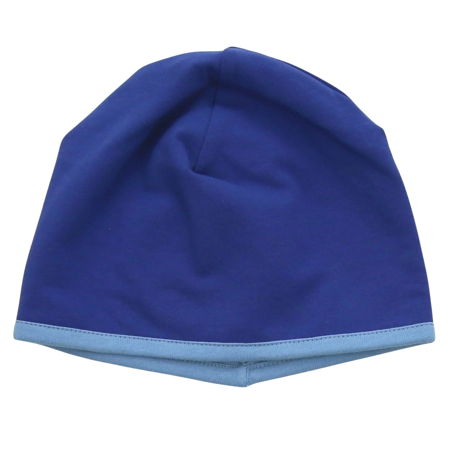 Reversible hat in cobalt-light azure
