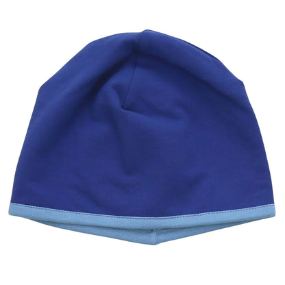 Reversible hat in cobalt-light azure