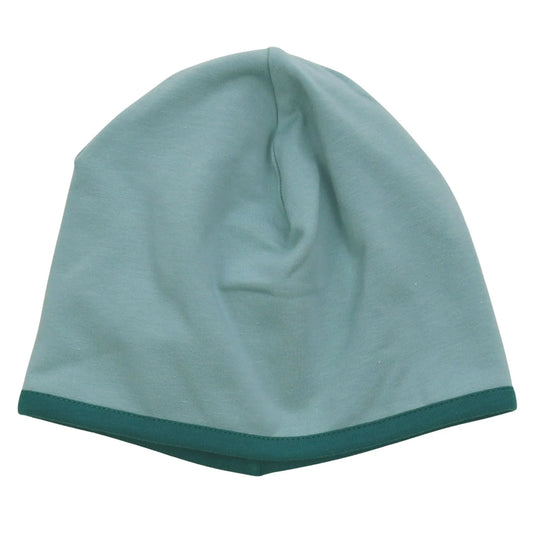 Reversible hat in light ocean-emerald