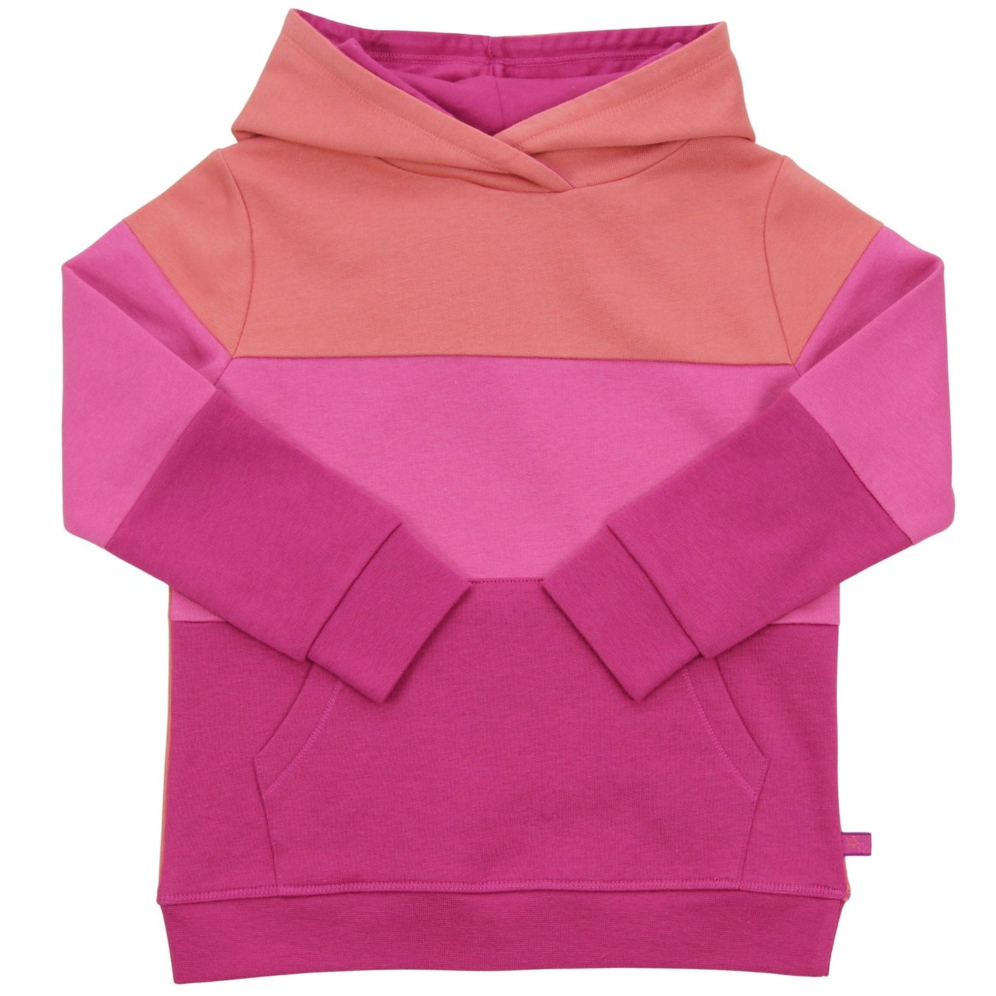 Hoodie Sweatshirt mit Colourblocking in berry-fuchsia