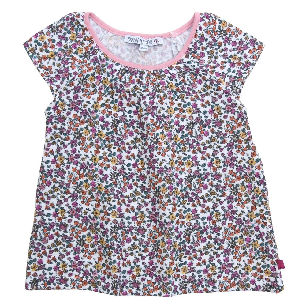 Muslin top with floral print