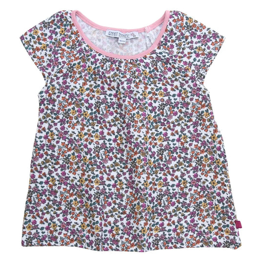 Muslin top with floral print