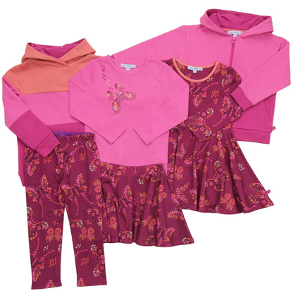 Hoodie Sweatshirt mit Colourblocking in berry-fuchsia