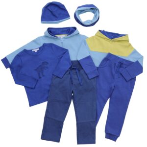 Reversible loop scarf in cobalt-light azure