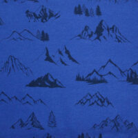 Hoodie Sweatshirt Bergdruck in cobalt- dark cobalt